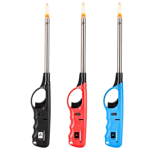 Refillable gas lighter long - refillable,